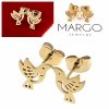 gold earrings made of stainless steel
