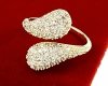 gold ring 17,00mm. gold-plated engagement xuping