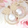gold earrings made of stainless steel