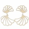 gold earrings made of stainless steel