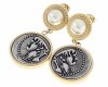 gold earrings made of stainless steel