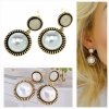 gold plated earrings with exclusive cubic zirconia