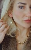 gold earrings made of stainless steel