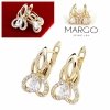gold plated earrings with exclusive cubic zirconia