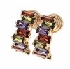gold plated earrings with exclusive cubic zirconia