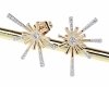 gold plated earrings with exclusive cubic zirconia