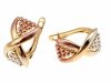 gold plated earrings with exclusive cubic zirconia