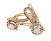 gold plated earrings with exclusive cubic zirconia