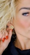 gold earrings made of stainless steel