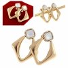gold earrings made of stainless steel