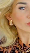 gold plated earrings with exclusive cubic zirconia