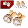 gold plated earrings with exclusive cubic zirconia