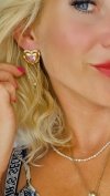 gold earrings made of stainless steel