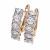 exclusive swarovski gold-plated earrings