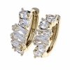 gold plated earrings with exclusive cubic zirconia