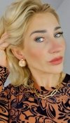 gold plated earrings with exclusive cubic zirconia