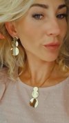 gold earrings made of stainless steel