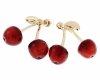 gold plated earrings with exclusive cubic zirconia