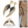 gold earrings made of stainless steel