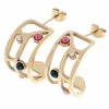 gold earrings made of stainless steel