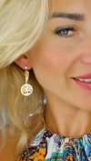 gold earrings made of stainless steel