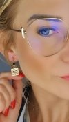 gold earrings made of stainless steel