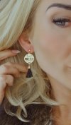gold earrings made of stainless steel
