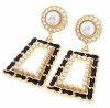 Golden earrings silk flowers