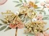 gold plated earrings with exclusive cubic zirconia
