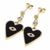 gold earrings made of stainless steel