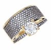 gold ring 18,60mm. gold-plated engagement xuping