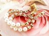 gold plated earrings with exclusive cubic zirconia