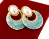 gold earrings made of stainless steel