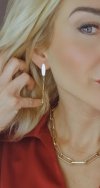 gold earrings made of stainless steel