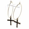 gold earrings made of stainless steel