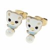 gold earrings made of stainless steel