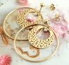 gold earrings made of stainless steel