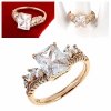 gold ring 18,60mm. gold-plated engagement xuping