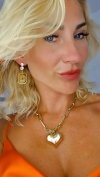 gold earrings made of stainless steel