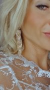 EARRINGS GOLD LONG ZIRCONIA WEDDING WEDDING