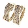 gold plated earrings with exclusive cubic zirconia