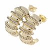 gold plated earrings with exclusive cubic zirconia