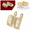 gold plated earrings with exclusive cubic zirconia