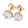 gold plated earrings with exclusive cubic zirconia