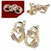 gold plated earrings with exclusive cubic zirconia