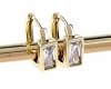 gold plated earrings with exclusive cubic zirconia