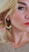 gold earrings made of stainless steel