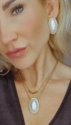 gold earrings made of stainless steel