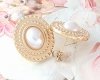 gold plated earrings with exclusive cubic zirconia