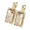 gold plated earrings with exclusive cubic zirconia